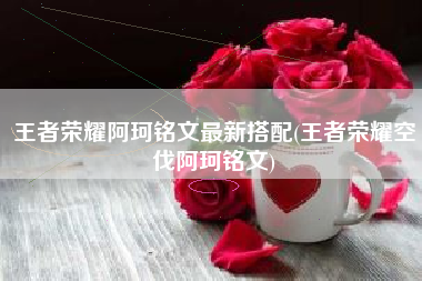 王者荣耀阿珂铭文最新搭配(王者荣耀空伐阿珂铭文)