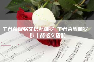 王者荣耀铭文搭配伽罗_王者荣耀伽罗一秒十箭铭文搭配