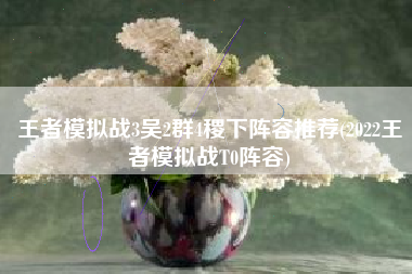 王者模拟战3吴2群4稷下阵容推荐(2022王者模拟战T0阵容)