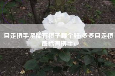 自走棋手游稀有棋子哪个好(多多自走棋最稀有棋手)