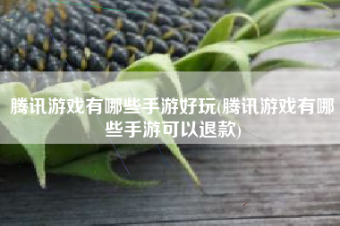 腾讯游戏有哪些手游好玩(腾讯游戏有哪些手游可以退款)