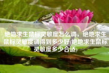 绝地求生鼠标灵敏度怎么调，绝地求生鼠标灵敏度调得到多少好(绝地求生鼠标灵敏度多少合适)