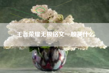 王者荣耀无极铭文一般买什么