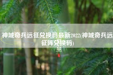 神域奇兵远征兑换码最新2022(神域奇兵远征阵兑换码)