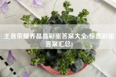 王者荣耀乔晶晶彩蛋答案大全(惊喜彩蛋答案汇总)