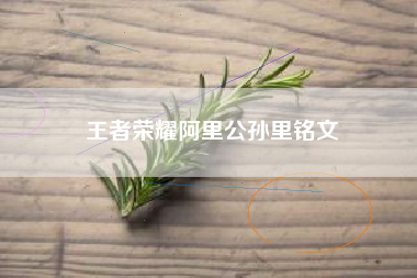 王者荣耀阿里公孙里铭文