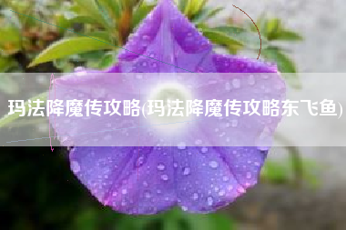 玛法降魔传攻略(玛法降魔传攻略东飞鱼)