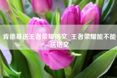 肯德基送王者荣耀铭文_王者荣耀能不能送铭文