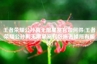 王者荣耀公孙离无限星赏官如何得(王者荣耀公孙离无限星赏官卧床去掉所有服装)