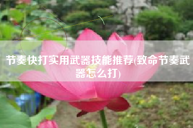 节奏快打实用武器技能推荐(致命节奏武器怎么打)