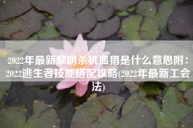 2022年最新黎明杀机血猎是什么意思附：2022逃生者技能搭配攻略(2022年最新工会法)