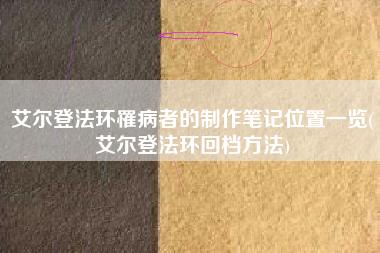 艾尔登法环罹病者的制作笔记位置一览(艾尔登法环回档方法)
