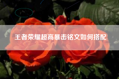 王者荣耀超高暴击铭文如何搭配