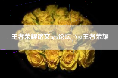 王者荣耀铭文nga论坛_Nga王者荣耀