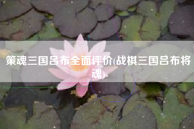 策魂三国吕布全面评价(战棋三国吕布将魂)