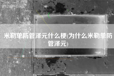 米勒单防管泽元什么梗(为什么米勒单防管泽元)