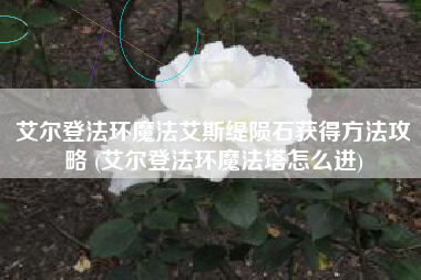 艾尔登法环魔法艾斯缇陨石获得方法攻略 (艾尔登法环魔法塔怎么进)