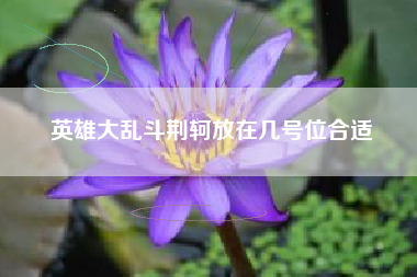 英雄大乱斗荆轲放在几号位合适
