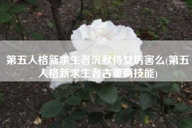 第五人格新求生者沉默侍女厉害么(第五人格新求生者古董商技能)