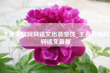 王者荣耀阿轲铭文出装空伐_王者荣耀阿轲铭文最新