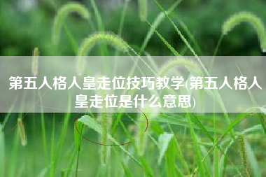 第五人格人皇走位技巧教学(第五人格人皇走位是什么意思)