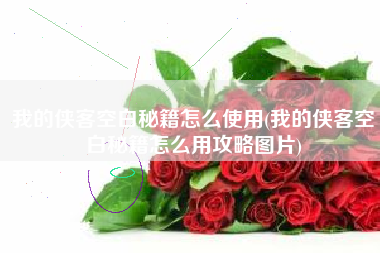 我的侠客空白秘籍怎么使用(我的侠客空白秘籍怎么用攻略图片)