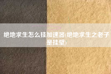 绝地求生怎么挂加速器(绝地求生之老子是挂壁)