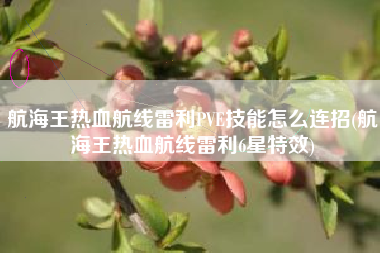 航海王热血航线雷利PVE技能怎么连招(航海王热血航线雷利6星特效)