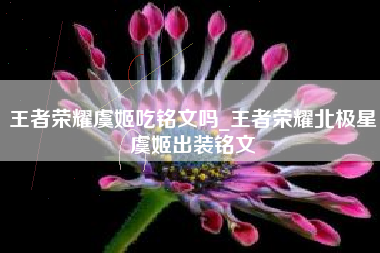 王者荣耀虞姬吃铭文吗_王者荣耀北极星虞姬出装铭文