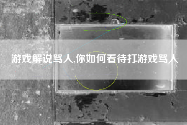 游戏解说骂人,你如何看待打游戏骂人