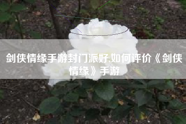 剑侠情缘手游封门派好,如何评价《剑侠情缘》手游