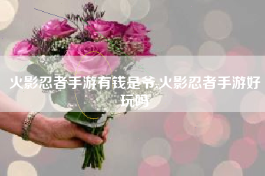 火影忍者手游有钱是爷,火影忍者手游好玩吗