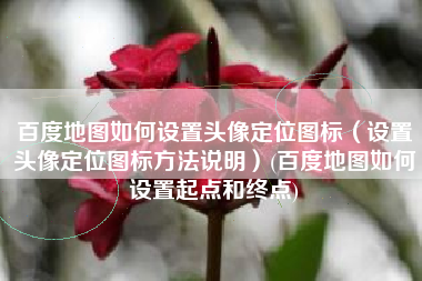 百度地图如何设置头像定位图标（设置头像定位图标方法说明）(百度地图如何设置起点和终点)