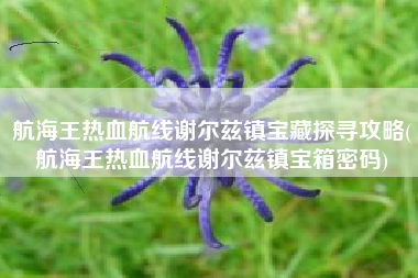 航海王热血航线谢尔兹镇宝藏探寻攻略(航海王热血航线谢尔兹镇宝箱密码)