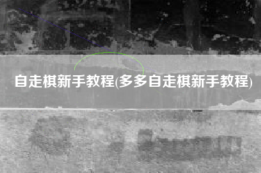 自走棋新手教程(多多自走棋新手教程)