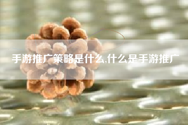 手游推广策略是什么,什么是手游推广