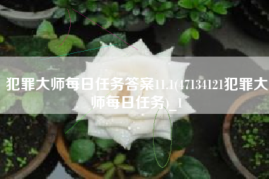 犯罪大师每日任务答案11.1(47134121犯罪大师每日任务)_1