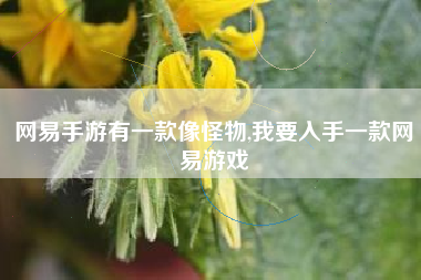 网易手游有一款像怪物,我要入手一款网易游戏