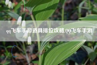 qq飞车手游道具排位攻略,QQ飞车手游