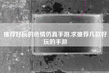 推荐好玩的色情仿真手游,求推荐几款好玩的手游