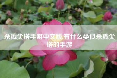 杀戮尖塔手游中文版,有什么类似杀戮尖塔的手游