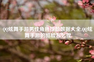 QQ炫舞手游男性角色捏脸数据大全,QQ炫舞手游的酷脸怎么捏