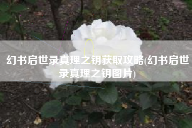 幻书启世录真理之钥获取攻略(幻书启世录真理之钥图片)