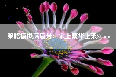 策略模拟满庭芳：宋上繁华上架Steam