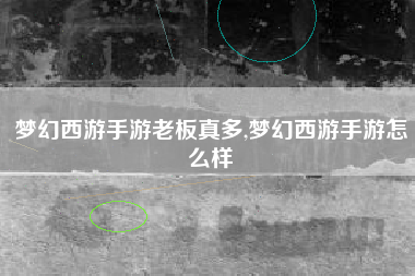 梦幻西游手游老板真多,梦幻西游手游怎么样