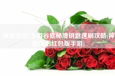 神雕侠侣2手游谷底秘境钥匙速刷攻略(神雕侠侣红包版手游)