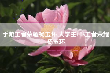 手游王者荣耀杨玉环,大学生COS王者荣耀杨玉环