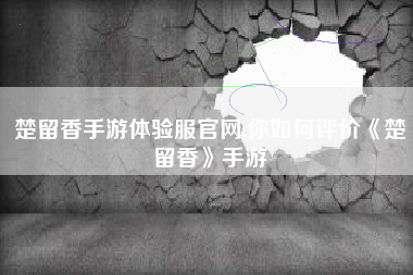 楚留香手游体验服官网,你如何评价《楚留香》手游