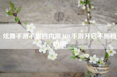 炫舞手游不删档内测,LOL手游开启不删档内测
