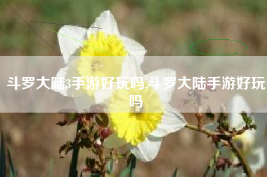 斗罗大陆3手游好玩吗,斗罗大陆手游好玩吗